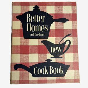1953 Better Homes & Gardens New Cook Book First Edition 5th Printing Red Plaid